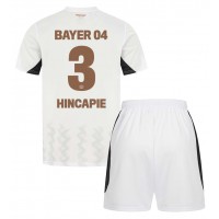 Camisa de Futebol Bayer Leverkusen Piero Hincapie #3 Equipamento Secundário Infantil 2024-25 Manga Curta (+ Calças curtas)